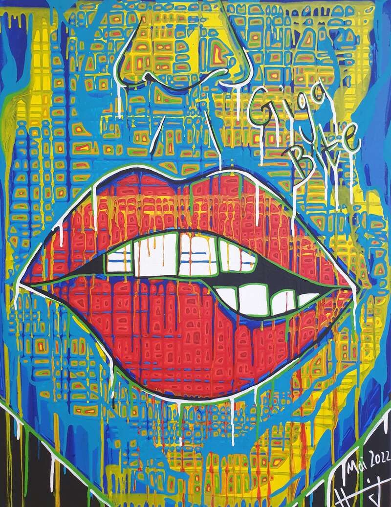 Maria Hennig: »giga bite (sold)«, April 2022